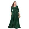Cross-Border Amazon New Evening Dress Plus Size Sequined Long-Sleeved V-Neck Elegant Long Dress for Parties and Banquets