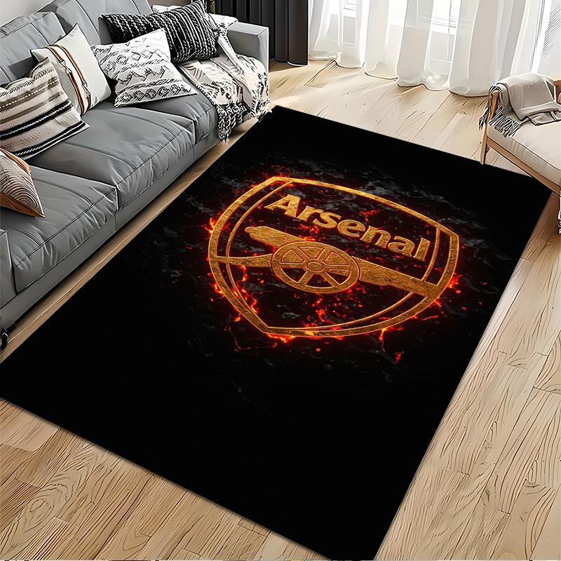 Tappeto con Logo Arsenal Football Club con Design Infuocato per Soggiorno Adatto per l'uso come antiscivolo per soggiorno camera da letto divani