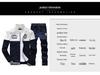 Men's M-8XL Stand Collar Sweatshirt Set: Trendy Korean Style for Teens and Couples In Autumn/Winter