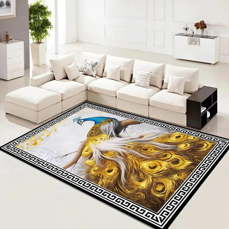 Schmetterling Pfau Wohnzimmer Teppich Bunt Dekorative Fußmatte für Schlafzimmer Veranda Küche Geschäft Rutschfest Sofa Couchtisch Teppich