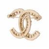 CHANEL Fashion Classic Double C Logo Hollow Metal Brooch Women's Style