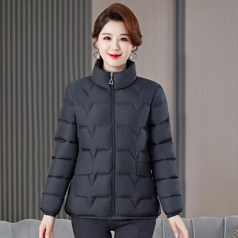Baumwollgepolsterte Jacke Damen Kurz Locker Stehkragen Mutterkleidung Kleine Baumwollgepolsterte Jacke Winterjacke Kleine Baumwollgepolsterte Jacke Alleskönner