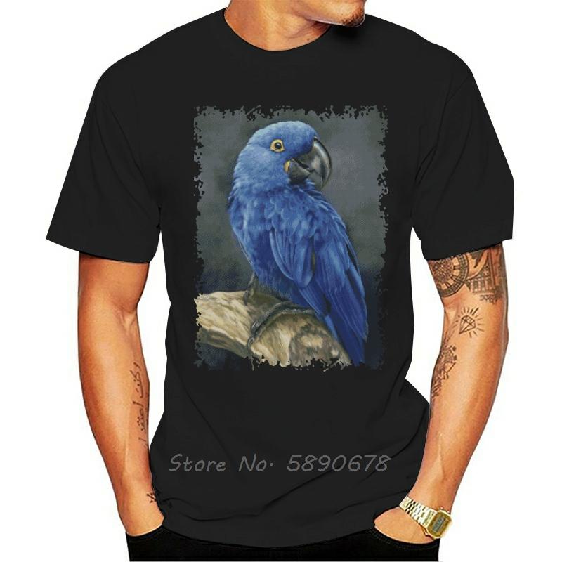 Hyacinth Macaw Parrot Unisexs Novelty Tshirt Homme Customized Tee Shirt Unisex Cotton Oneck Tshirt Funny Tees Tops Harajuku