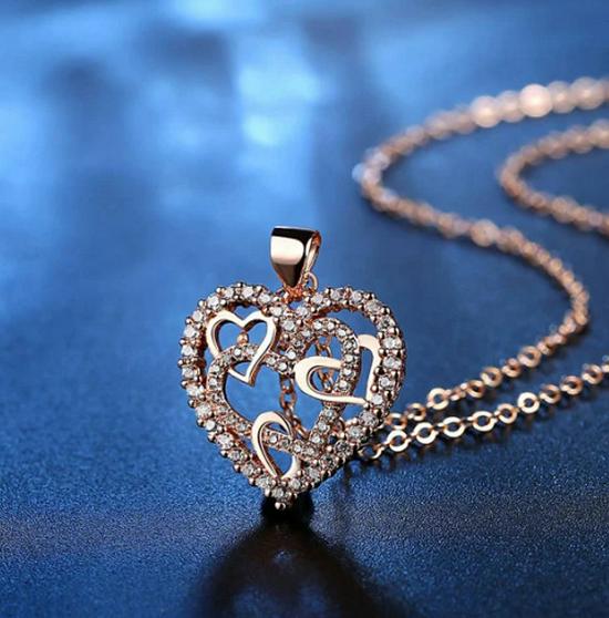 Festive Heartbeat Necklace: Creative Heart Pendant with Micro-set Japanese & Korean Design