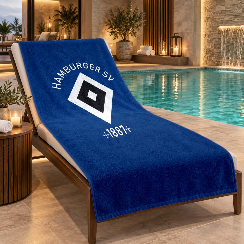 Strandtuch mit Hamburger SV Design, Schnelltrocknendes Leichtes Handtuch für Schwimmbad Reisen