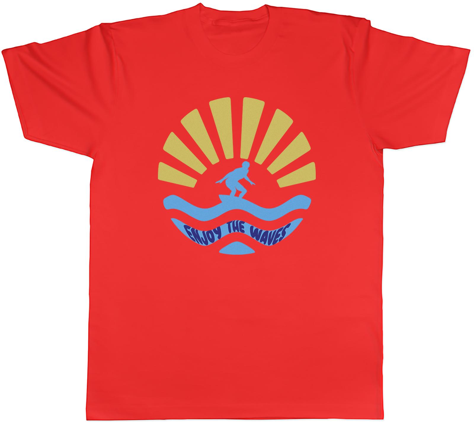 Enjoy the Waves Mens TShirt Surfer Surfing Board Tee Gift S