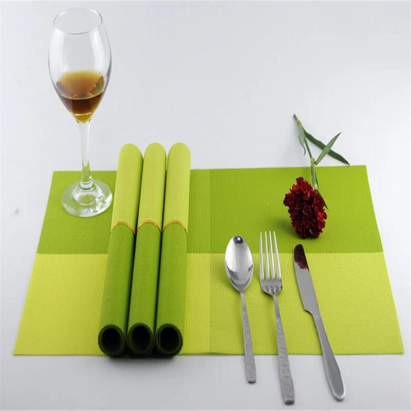 1Pc 30x45cm Heat Insulation PVC Placemats Durable Dining Table Pads Hotel Banquet Restaurant Kitchen Decor