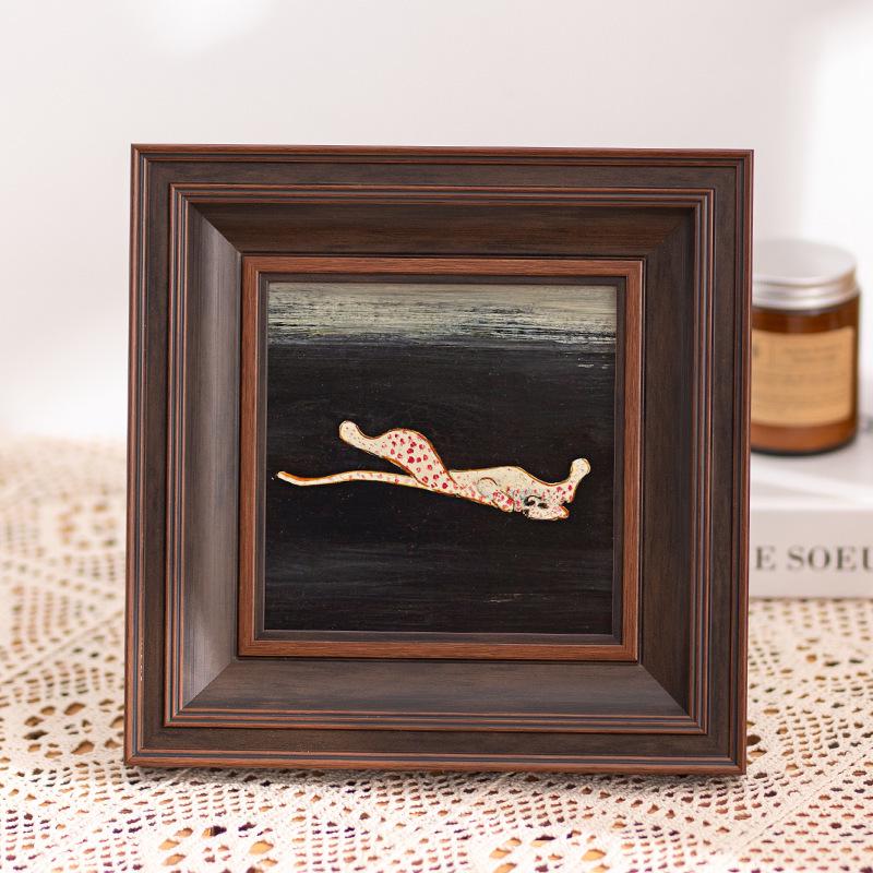 Klassisk amerikansk retro fotoram i harts för bord eller vägg - Perfekt för vardagsrum och sovrum