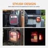 For Jeep Wrangler TJ YJ 1987-2006 Tail Lght Cover Frame Rear Lamp Hood Aluminum Protector Guard Shell U.S. Flag Shape Hollow Out