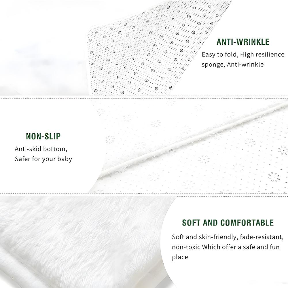 Fish Scales Pattern Floor Mat Cozy Flannel Soft Thick Non-Slip Mat For Living Room Bedroom Kitchen Decor Rugs