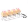 4/8Pcs Cat Paw Keycap Fidget Keychain Macaron Stress Relief Pendant Xmas Birthday Valentine Office Party Gift Charm