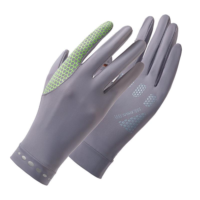 Sun Protection Gloves for Women Spring and Summer Outdoor Cycling  Ice Silk UV Protection Full Finger Exposed  Cool Thin Gloves