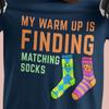 My Warmup Is Finding Matching Socks Funny Gym T-shirt | Novelty Tee