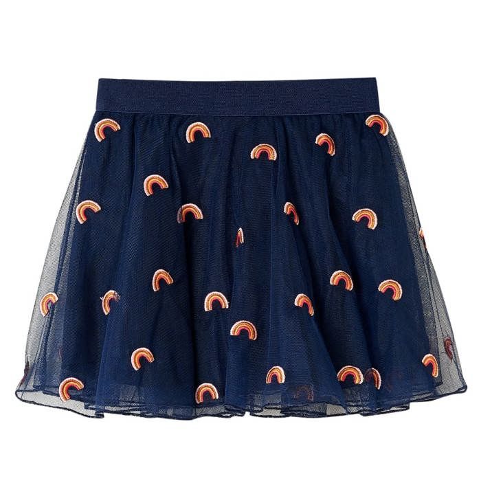 Jupe avec tulle pour enfants bleu marine 92/104/116/128/140