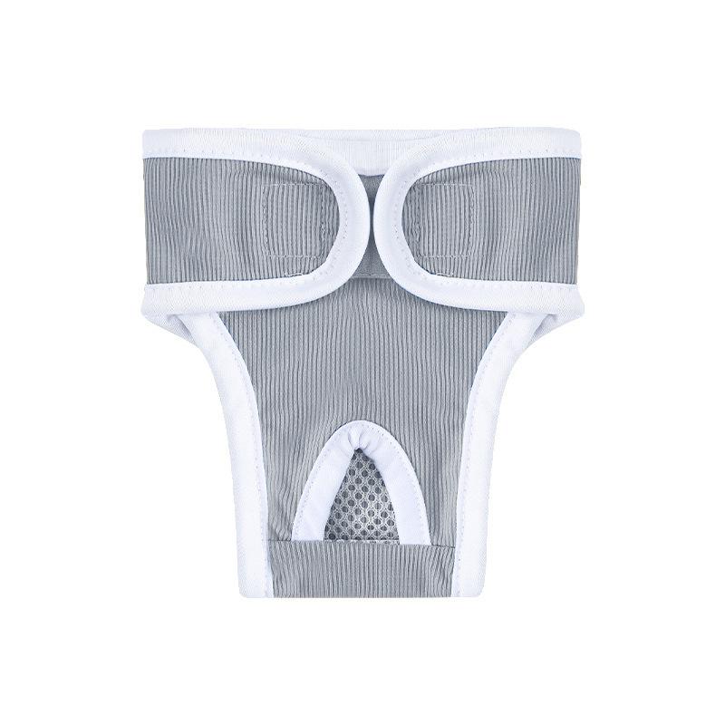 

1 шт. Физиологические штаны для домашних животных, регулируемые на липучке, нижнее белье, подгузники для собак, водонепроницаемые, гигиенические штаны для менструации, защита от домогательств, моющиеся подгузники для собак waist 21-32cm 1pcs серый