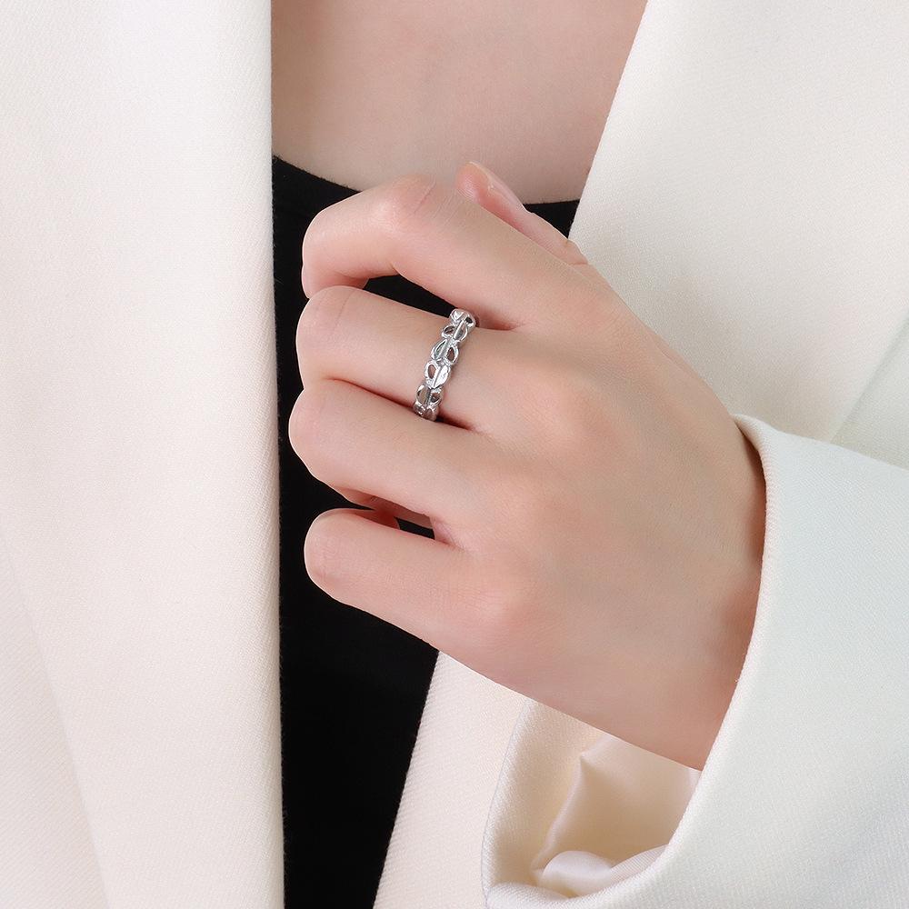 

Французское ретро кольцо с персиковым сердцем: Титан из 18-каратного золота, Универсальный модный аксессуар для женщин Size 7