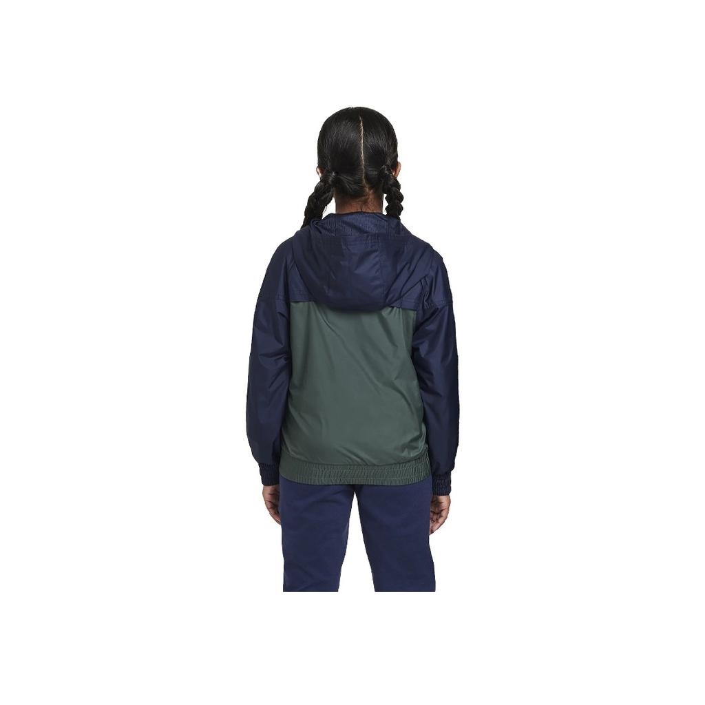 Nike Sportswear FW24 Windrunner Hooded Comfortable Casual Jacket Kids jackets Blue Green FZ5516-451