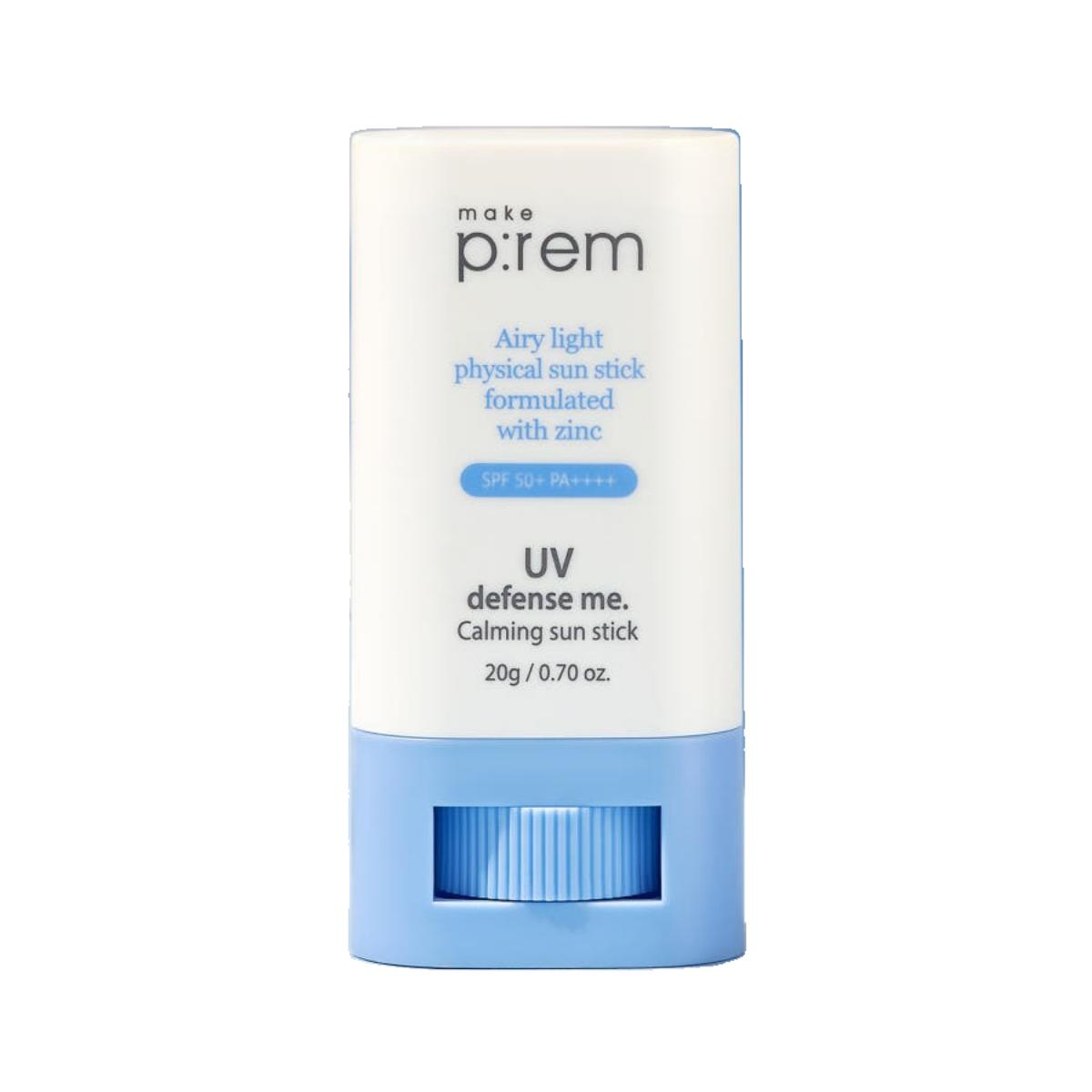 Make P:rem UV Defense Me Calming Sun Stick SPF50+ PA++++ 20g Matte UV Protection Soothing Sunscreen Stick