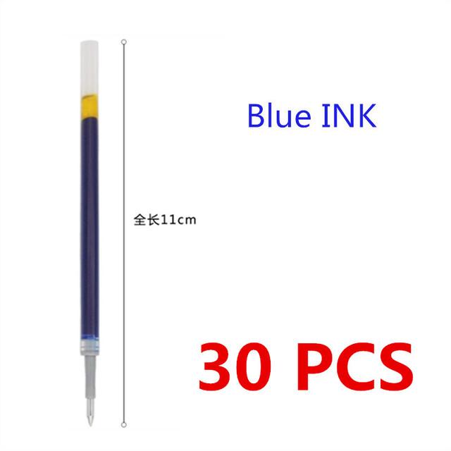 

Гелевые стержни для ручек 30 шт. Blak Blue 0,5 мм прессованный стержень для письма K35 ручки стержень для шариковых ручек офис школьные принадлежности синий