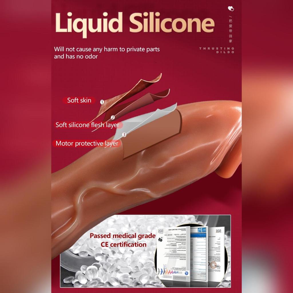 Heroic Man Liquid Silicone Electric Phallus Simulation Dildo Adult Sex Products Female Cannon Machine Masturbation Machine Fun