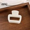 Square Hair Clip Hollow Design Claw Semi-Transparent Back Head Shark Elastic Spring Claw with Anti-Slip Teeth And Thick for Medium-Long