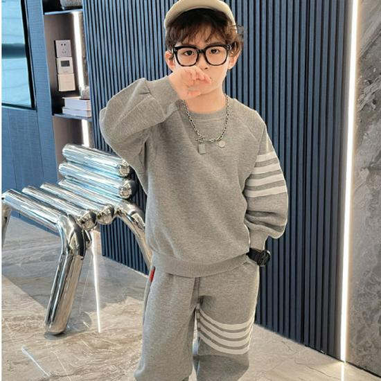 Korean Style Autumn Two-Piece Sportswear Set for Boys & Girls