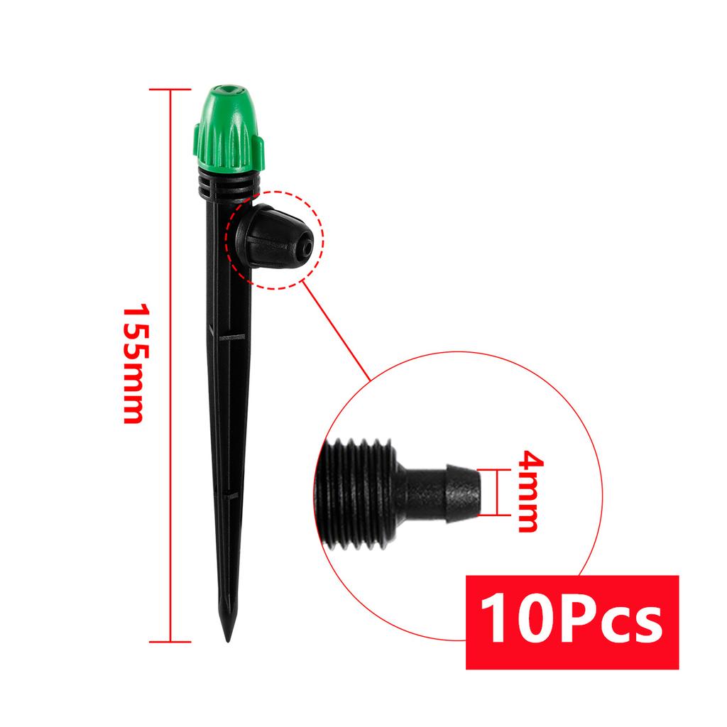 10/100Pcs Adjustable Drip Irrigation System Nozzles 4/7mm Hose Scattering Spiked Sprinklers Lawn Irrigation Atomization Cooling