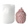 Christmas Candle Making Mould, Flexible Construction and Detailed Cavities for Handmade Soap Holiday Decoration Wax Casting