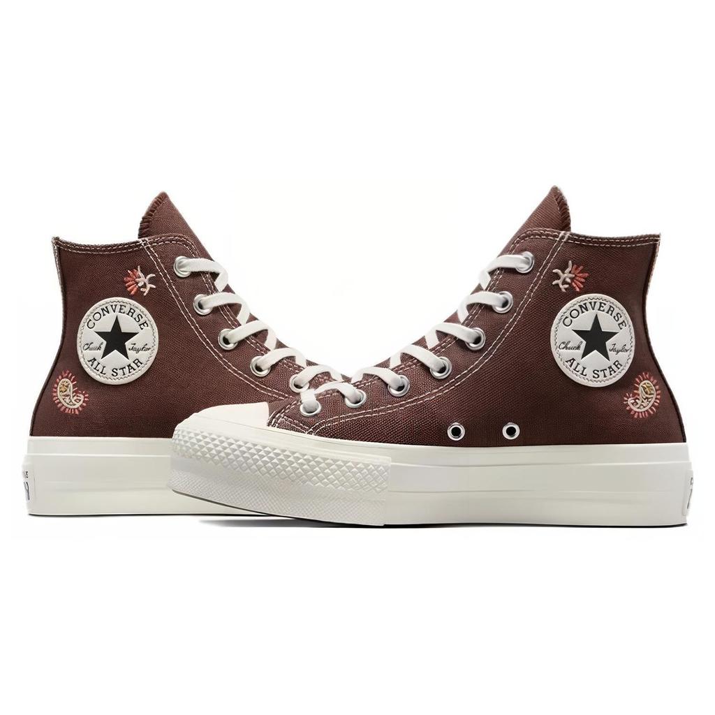 Converse All Star Lift Comfortabel Veelzijdig Duurzaam Schokabsorberend Hoge Top Canvas Schoenen Dames Sneakers Bruin A08174C
