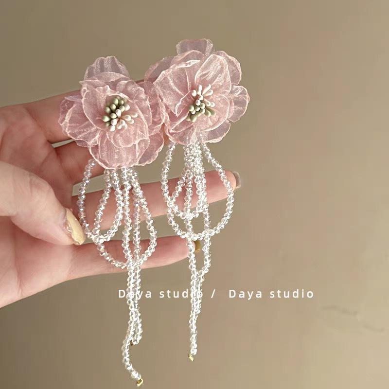 Yellow Petal Tassel Earrings - Bold Beach Vacation Flower Studs for Women, Super Hot & Beautiful Style 2025.