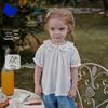 Minibala Girls' Sweet Doll Collar Short-Sleeve T-Shirt