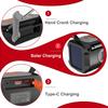4500mAh Battery Operated Radio with Flashlight SOS Alarm Headphone Jack USB C/Solar/Hand Crank Charging Power Bank Phone Charger