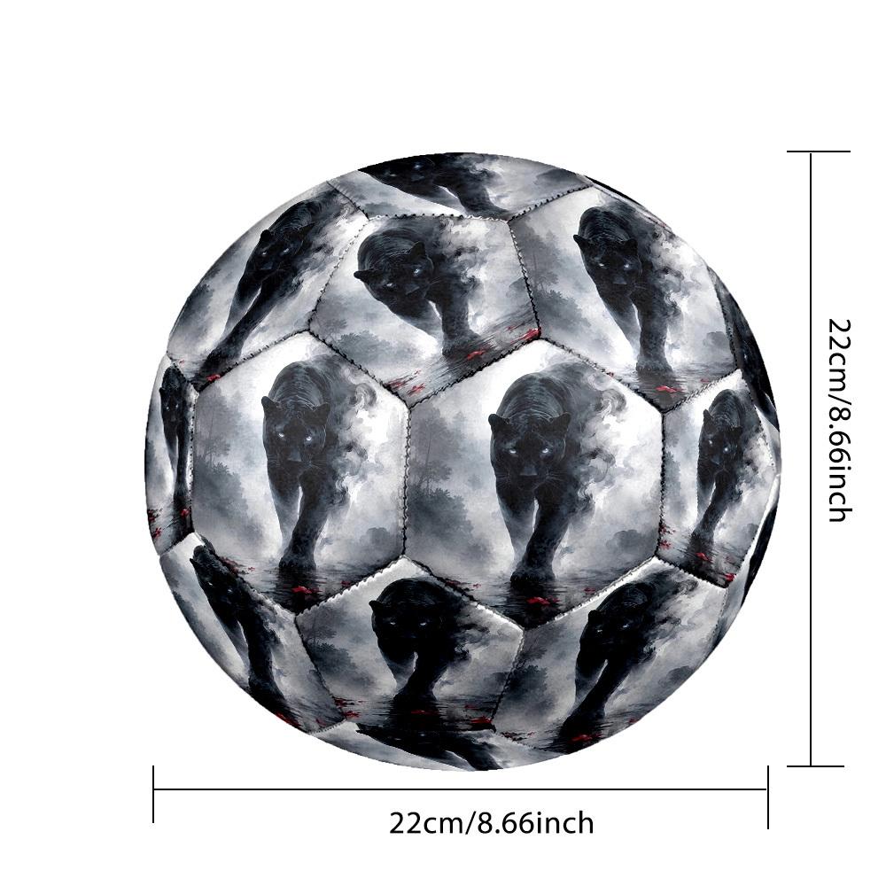 1pc Black Panther Mist Size 5 Soccer Ball Professional Match Training Football Indoor &Outdoor Sports Ball Lightweight Durable C6551