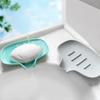 kitchen soap tray Silicone Soap Dish Holder Self Draining Non-slip Soap Tray Bathroom Kitchen Draining Rack Dish Storage Tray
