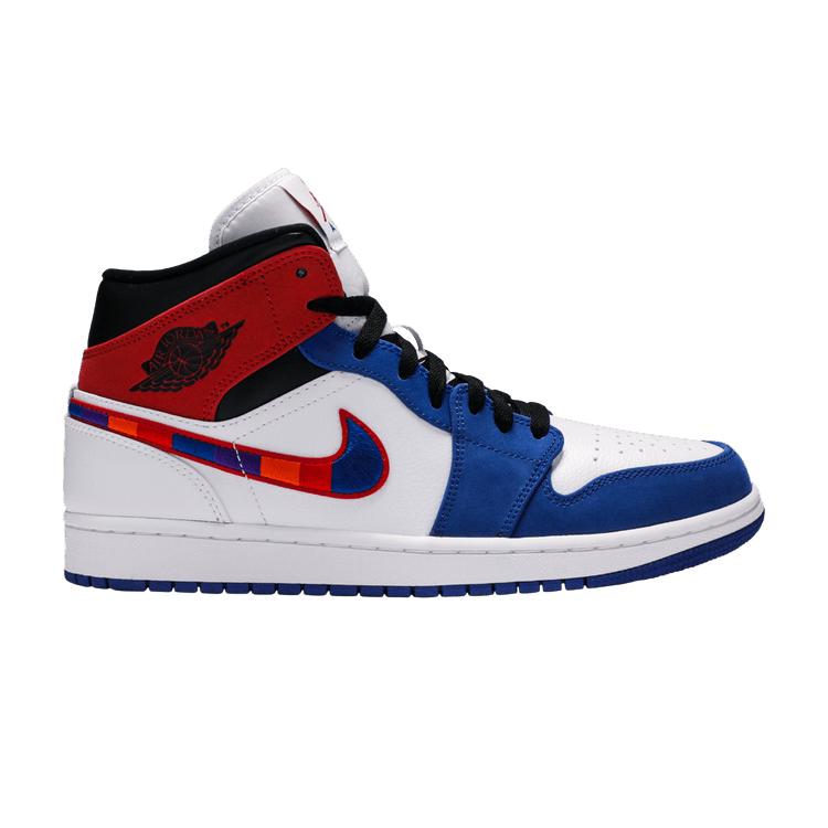 Jordan 1 Mid Multi-Color Swoosh 41 blue