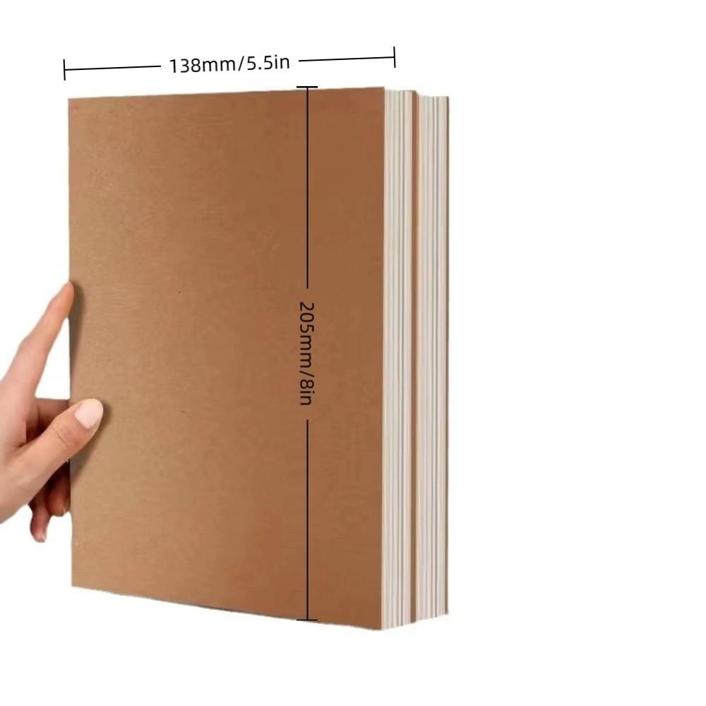 Thick Paper Kraft Paper Notebook Horizontal Line Blank Book Square Line Notebook Study Office