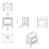 Cast Iron Wood Burning Stove KRATKI K6 ECO Ø 130 6,5 kW