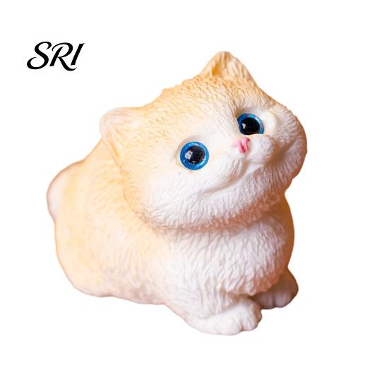 Ornament Mini Cat Figurine Micro Resin Animal Cute Kitten Cake Desktop Topper Decoration for DIY Moss Landscape Fairy Garden Decor Home