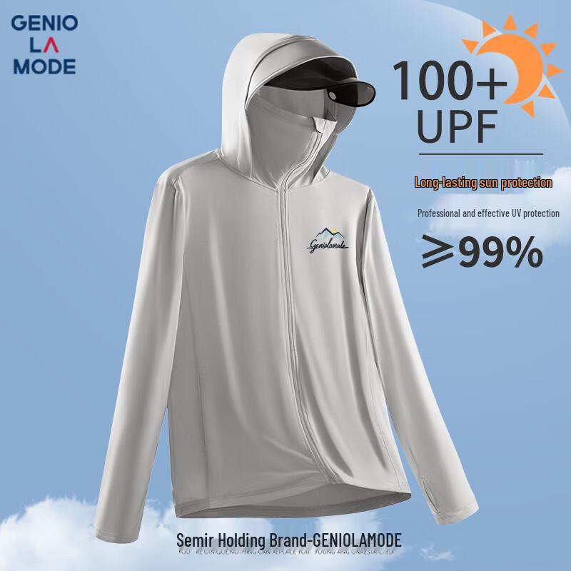 

GENIOLAMODE Men s Summer Ice Silk UV Protection Hoodie 2XL