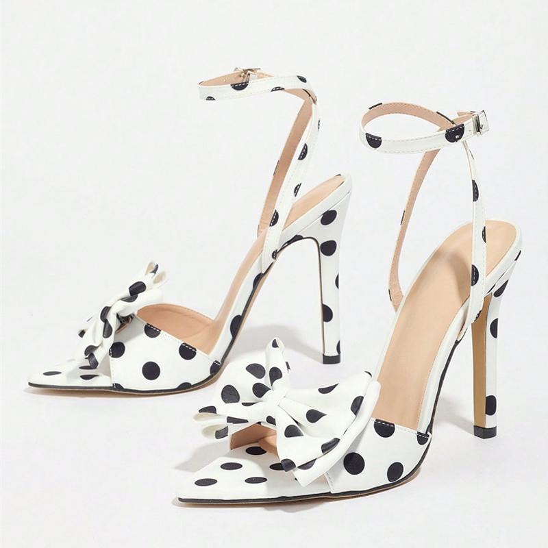 

Мода Liyke Летняя Мода Горошек Бант Высокие Каблуки Гладиаторские Сандалии Женские Пип-То Носок Ремешок с Пряжкой Вечеринка Выпускной Вечер Женская Обувь 38 белый