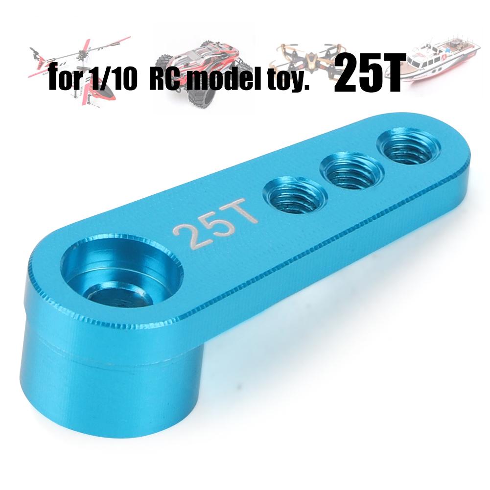 Aluminum Alloy RC Steering Servo Half Arm Horn 28.5mm 25T for   1Celsius10 Truck (Blue)