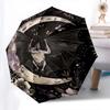 Bat Moon Automatic Folding Umbrella Compact 8 Rib Design,Unique Style,Suitable for Everyday Outdoor Use,Perfect Gift for Friends and Fa