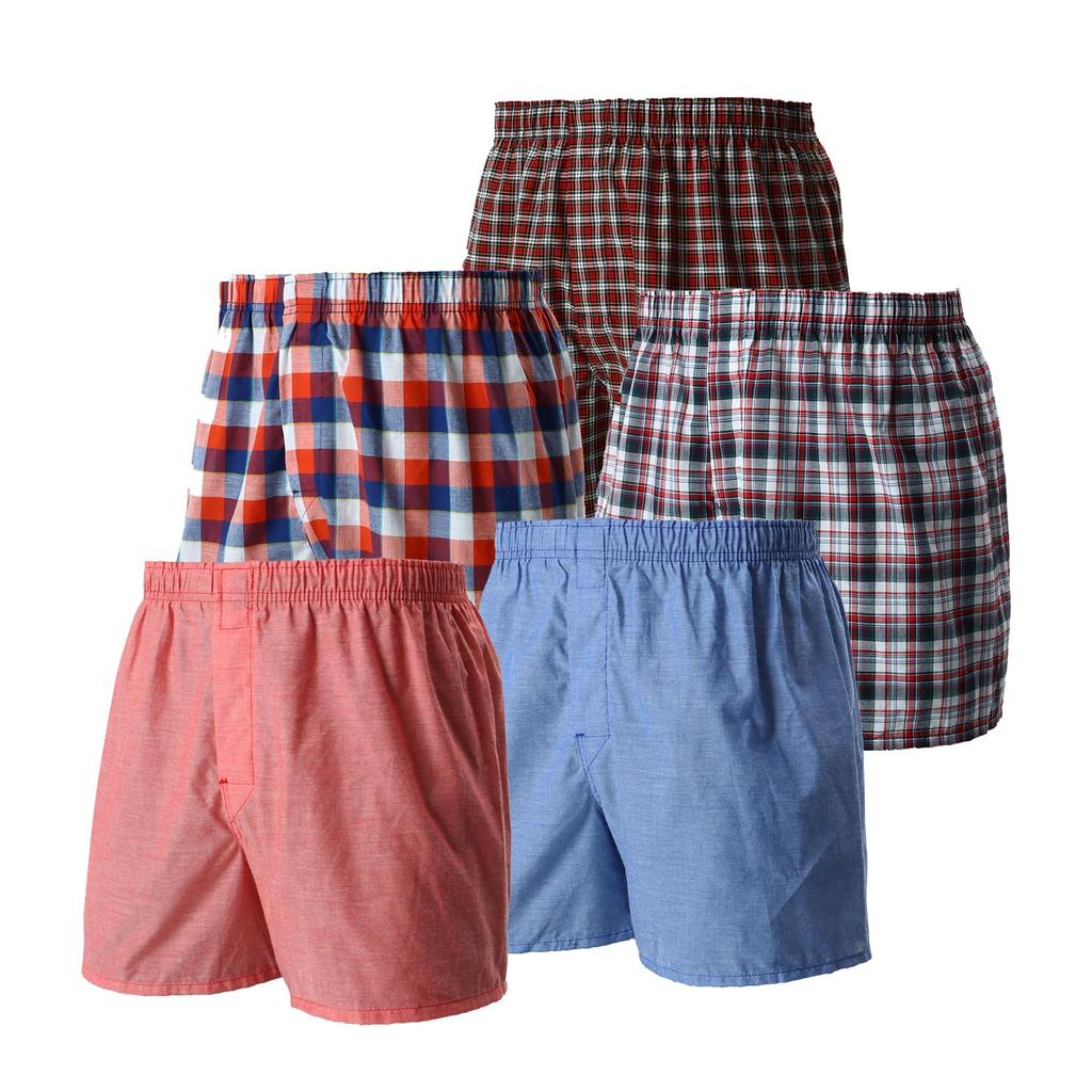Hanes Fresh IQ and Assorted Size L Trunks, 5-Pack, Antibacterial, Sanitizing, Clean, Deodorizing, Front-Opening, Men's, Sizes, (HM8ET703J)