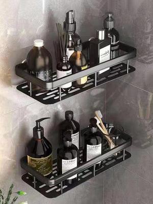 AYA Non-tapping Strong Adhesive Bathroom Toilet Washroom Cotton Shelf One-piece Aluminum Shelf