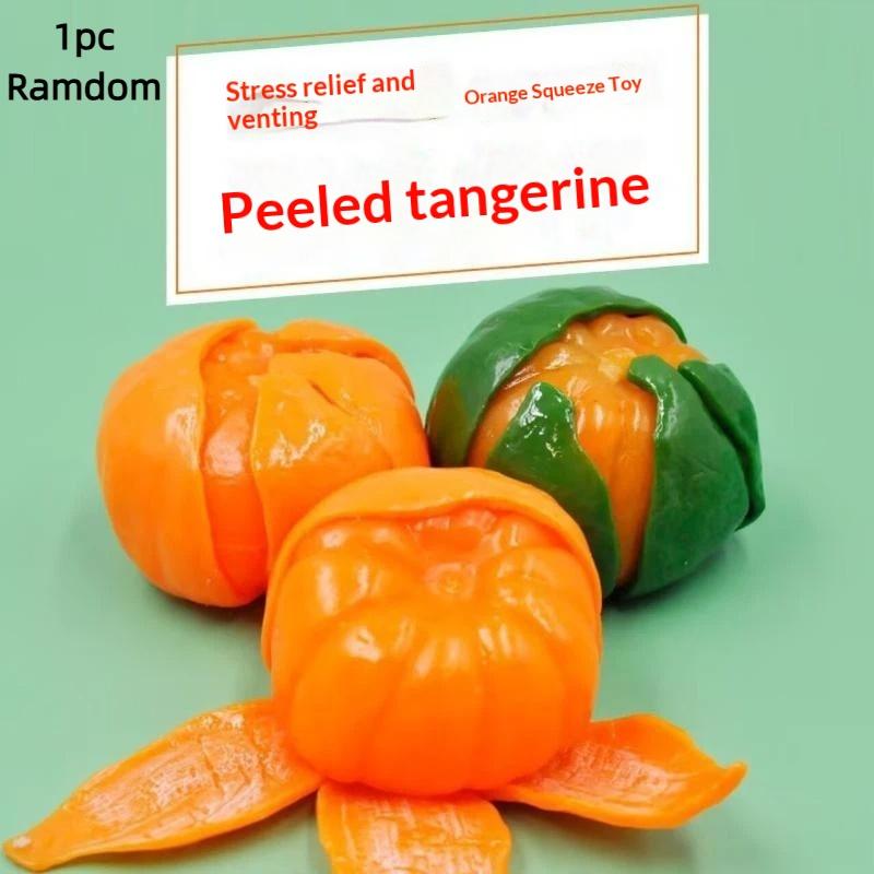 Simulated Peeled Orange Stress Relief Toy, Slow Rebound Creative Toy, Stress Reducing Magic Toy