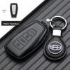 Genuine Leather Key Case for Geely Boyue, Xingyue L, Binyue ICON, Xingrui, Panda Mini - Premium Metal Shell
