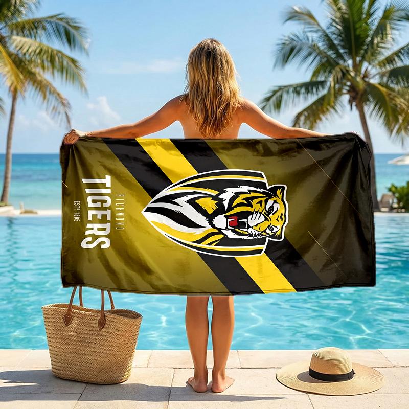 Richmond Tigers Fashion Beach Towel: Ideal for Summer Adventures Soft, Absorbent and Quick Drying Suitable for Swimming and Bathing