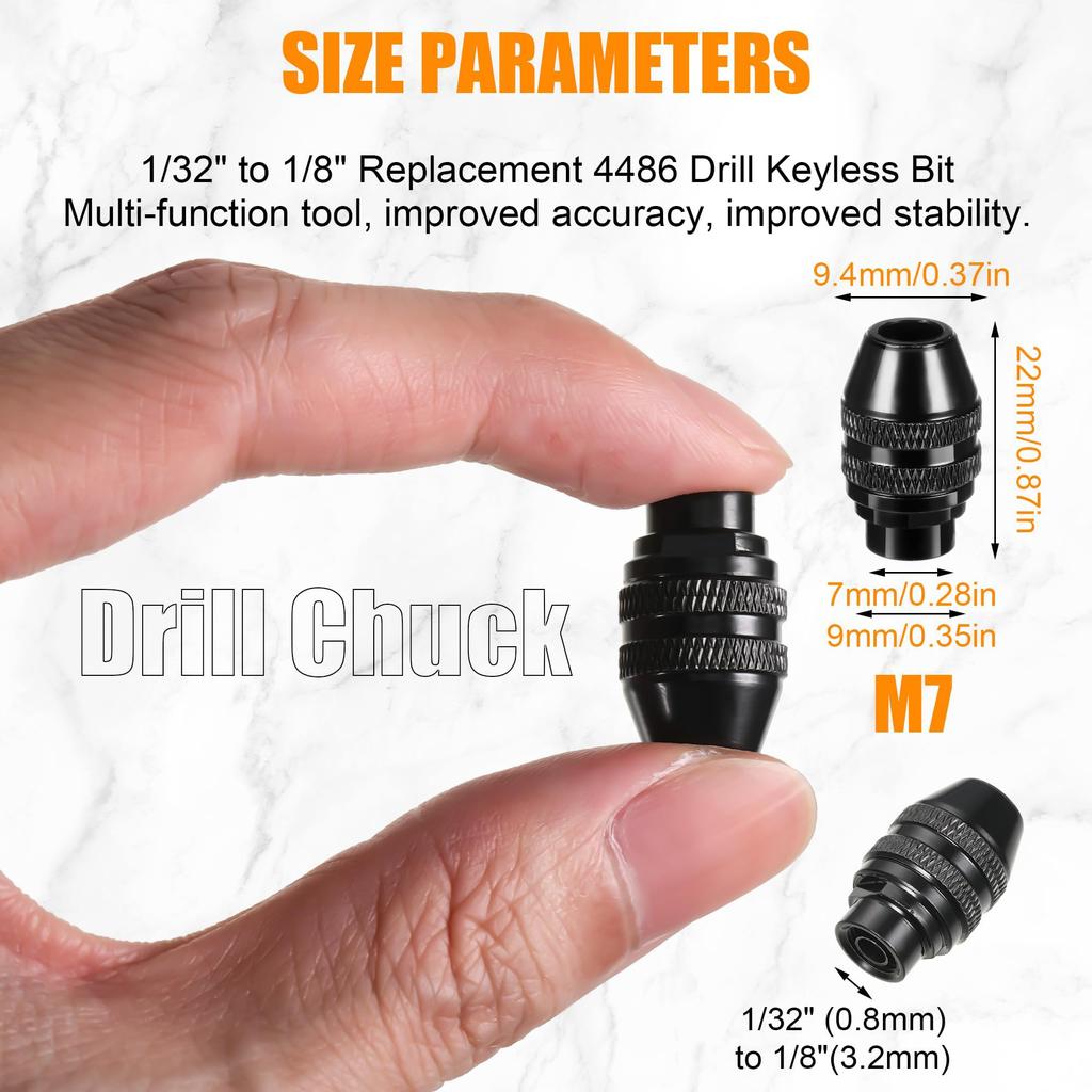 Mehrfachspannfutter 15-teiliges Set Messing Spannmutter-Kit Set Ersatz Schnellwechsel-Spannfutter ohne Schlüssel Rotierendes Werkzeug Zubehör