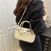 Trendy personality popular versatile shoulder bag women's foreign leisure high sense solid color ribbon temperament messenger bag