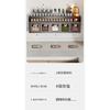 SIzlaho Kitchen Spice Rack, Wall-Mounted Spice Storage, Punch-Free Wall-Mounted Spice Rack for Home Use (Double Layer, 4 Cups)
